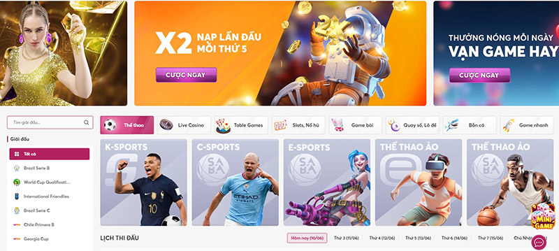 cá cược thể thao, live casino, game bài trực tuyến, bắn cá đổi thưởng